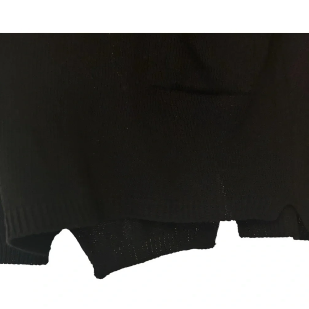 NWT M MADE IN ITALY 100% Cotton Black Sweater - Picture 3 of 6